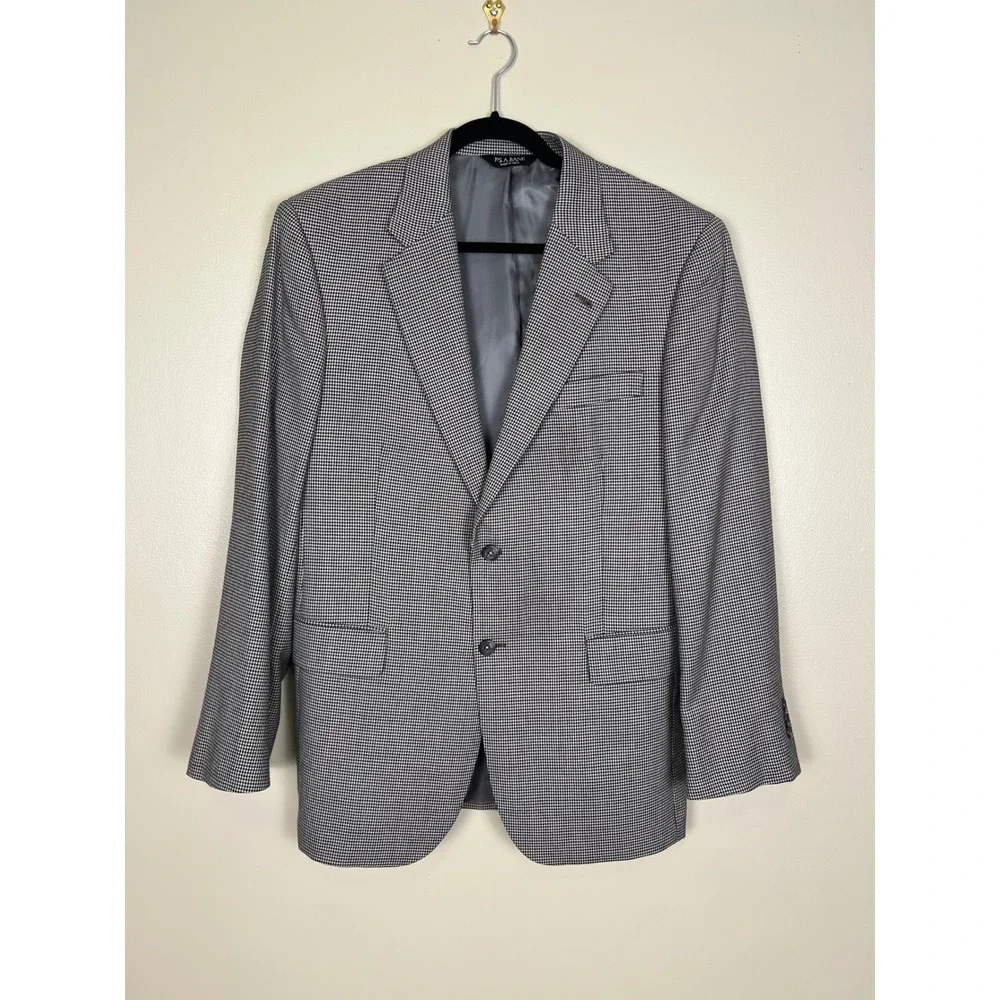Jos.‎ A. Bank Signature Collection 39R Wool Houndstooth Blazer Sport Coat